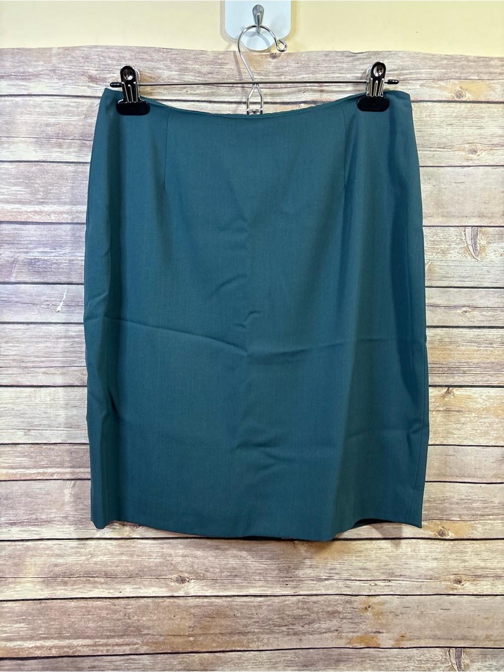 Vintage Giorgiou Studio Classic Wool Teal Pencil Skirt Size 8